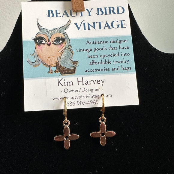Upcycled LV Earrings