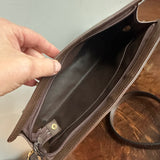 The Swan Crossbody - Vintage Burberry in Nova Check/Brown Leather