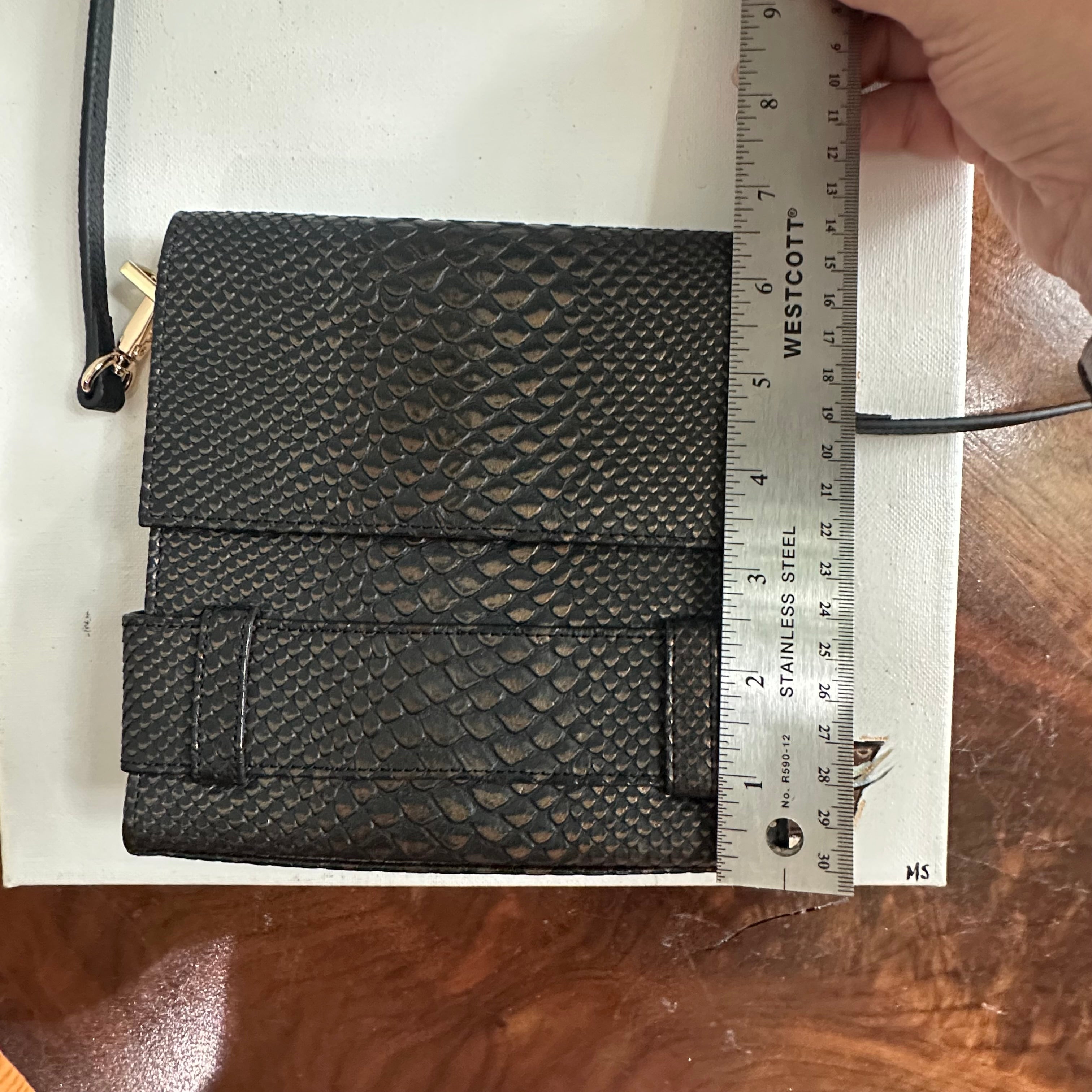 The Junco Crossbody - Vintage YSL in Black Snakeskin