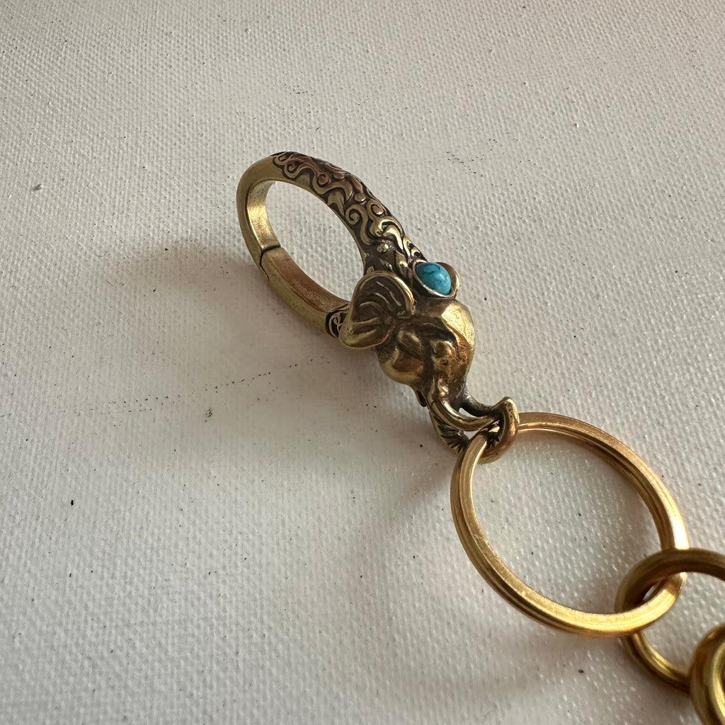 Elephanté Clasp with Authentic LV Padlock in Brass