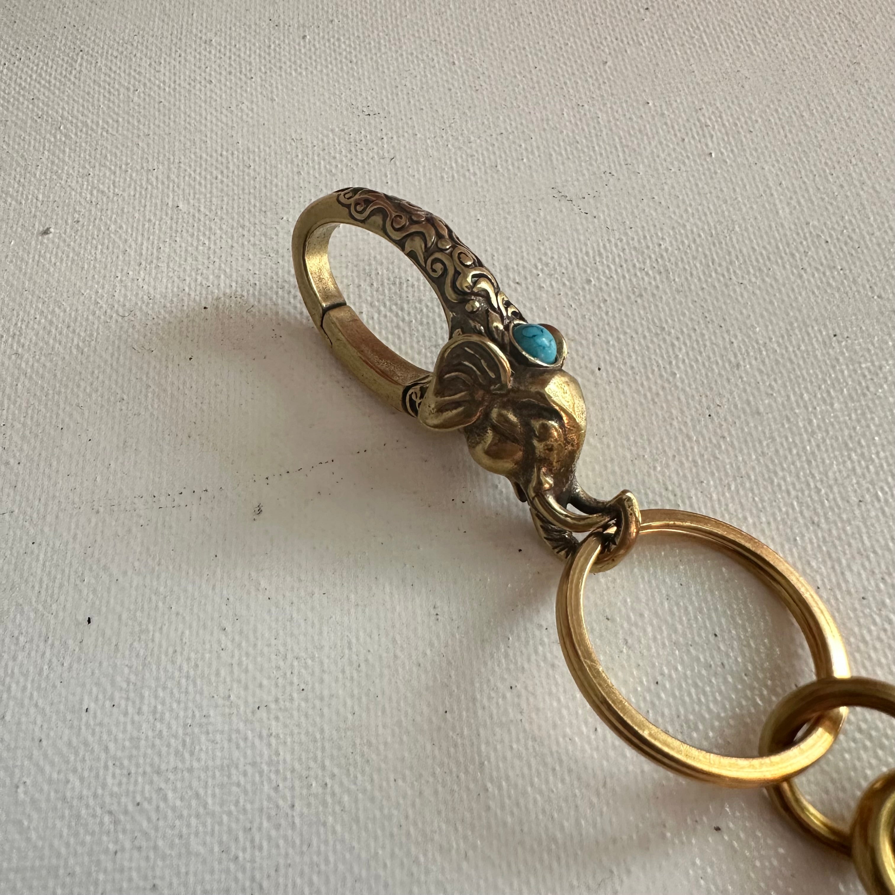 Elephanté Clasp with Authentic LV Padlock in Brass