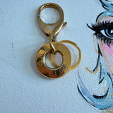 Upcycled Brass LV Keychain/Bag Charm