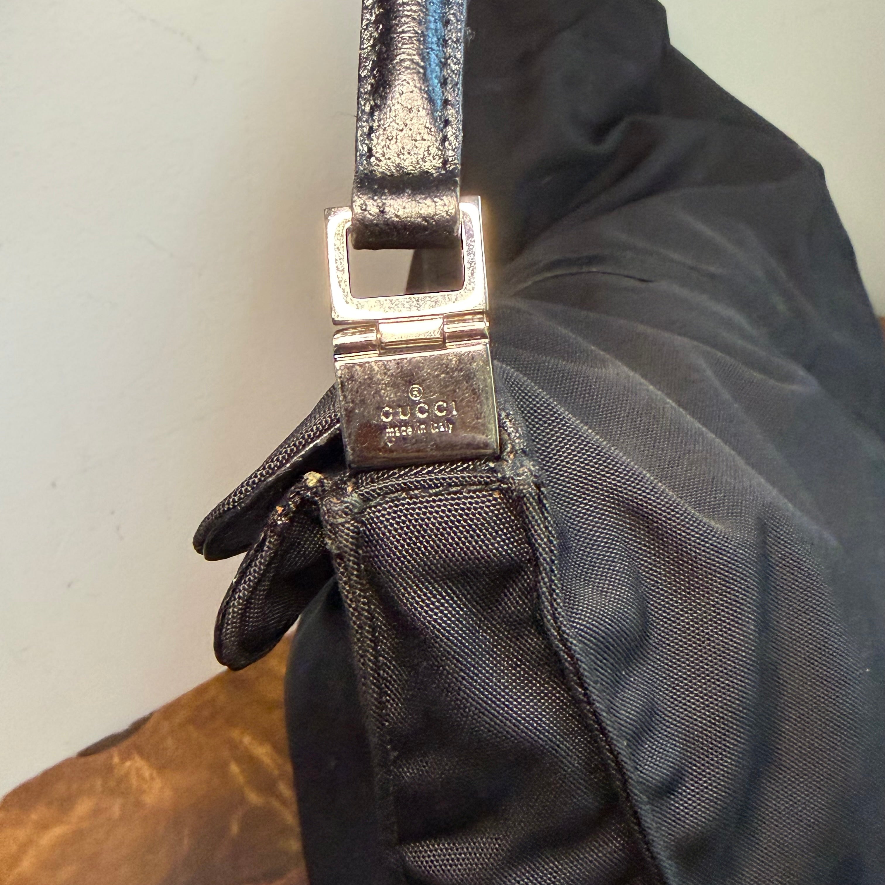 The Loon Shoulder Bag - Vintage Gucci in Black Nylon