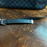The Peacock Messenger/Laptop Bag in Cobalt Damier