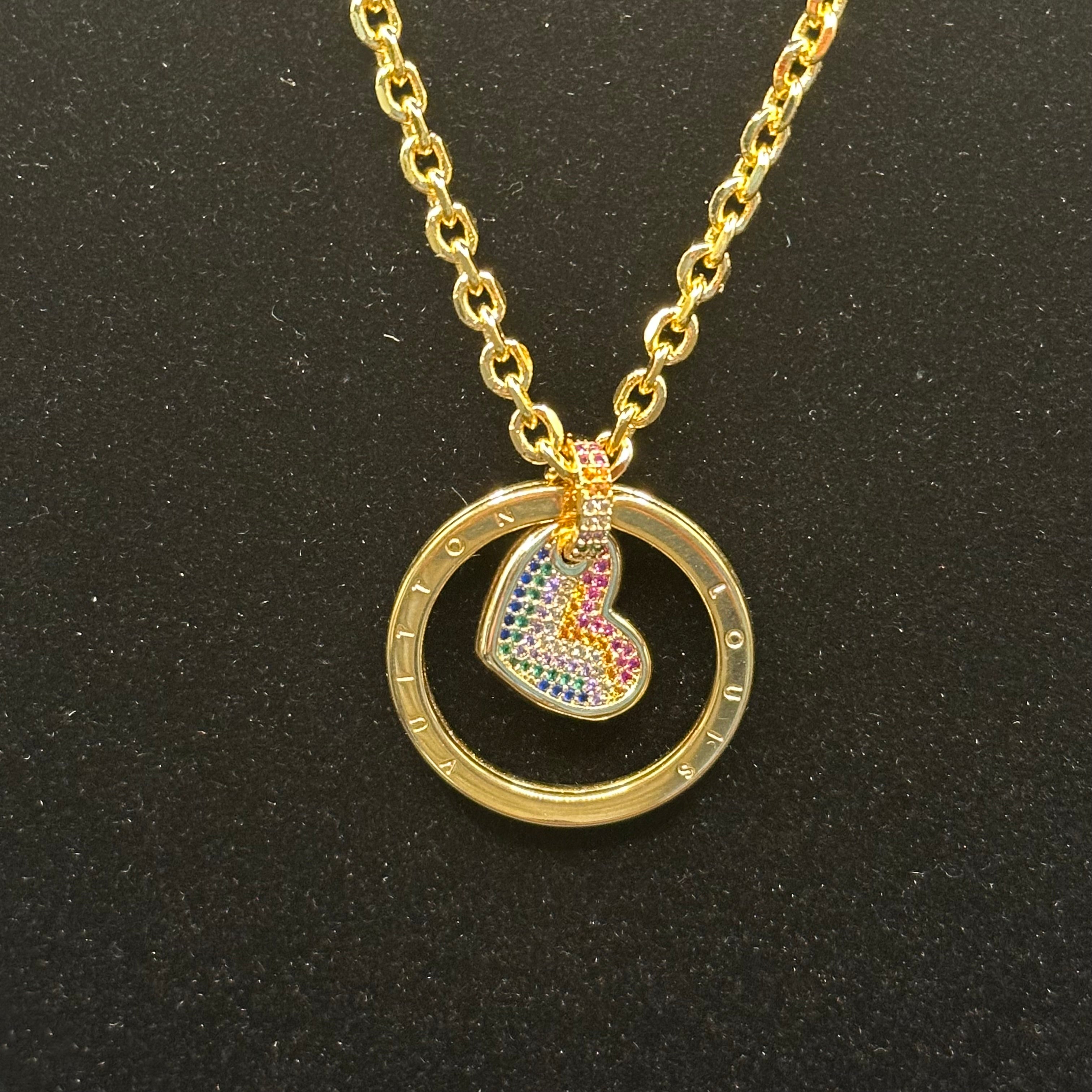 Upcycled LV Necklace