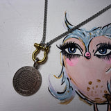 Silver & Gold LV Trunks & Bags Necklace