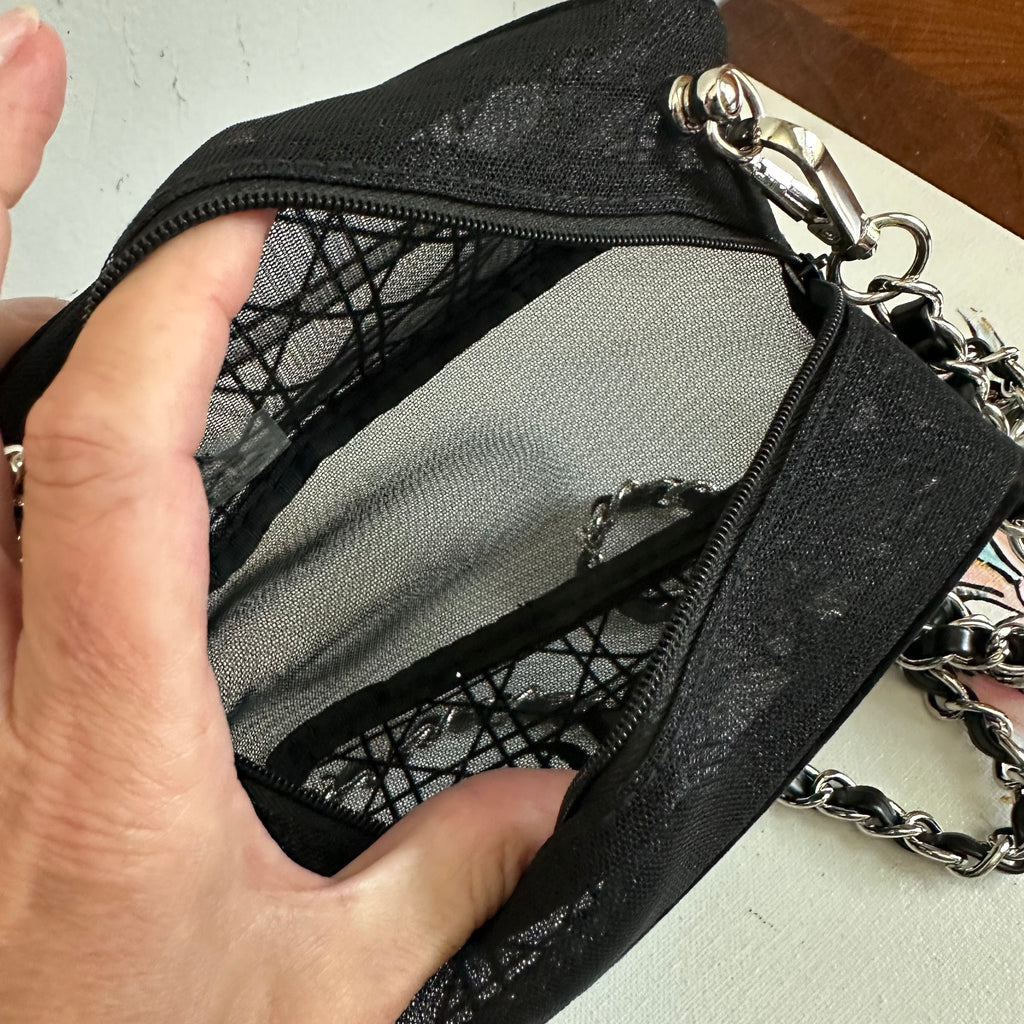 The Junco Crossbody Bag - Dior in Black Mesh