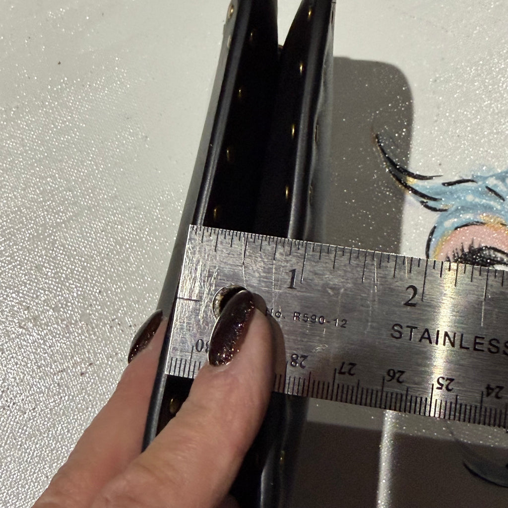 The Junco Wristlet - Black Leather Coach