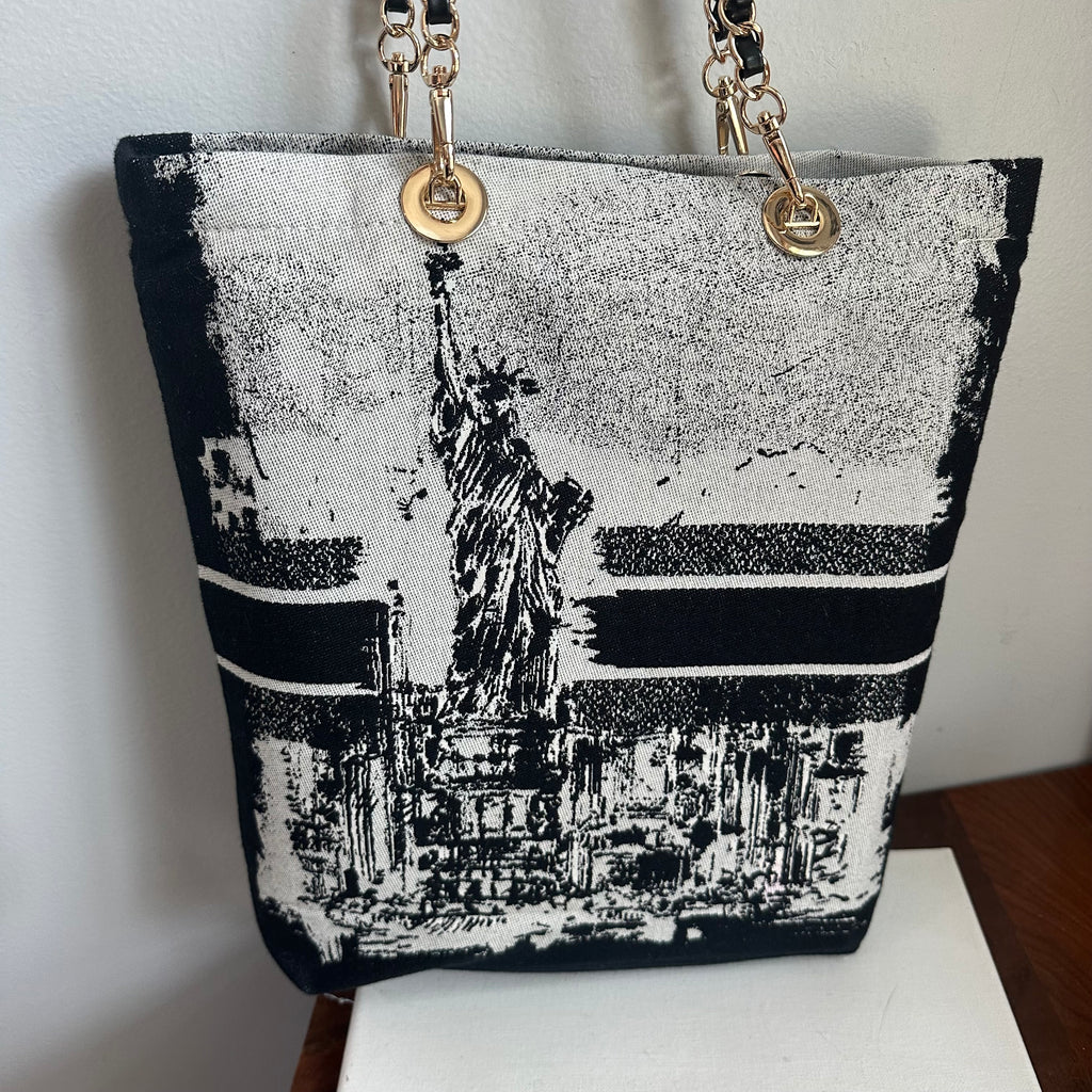 The Tote Bag - Dior Canvas with Paris/Statue of Liberty