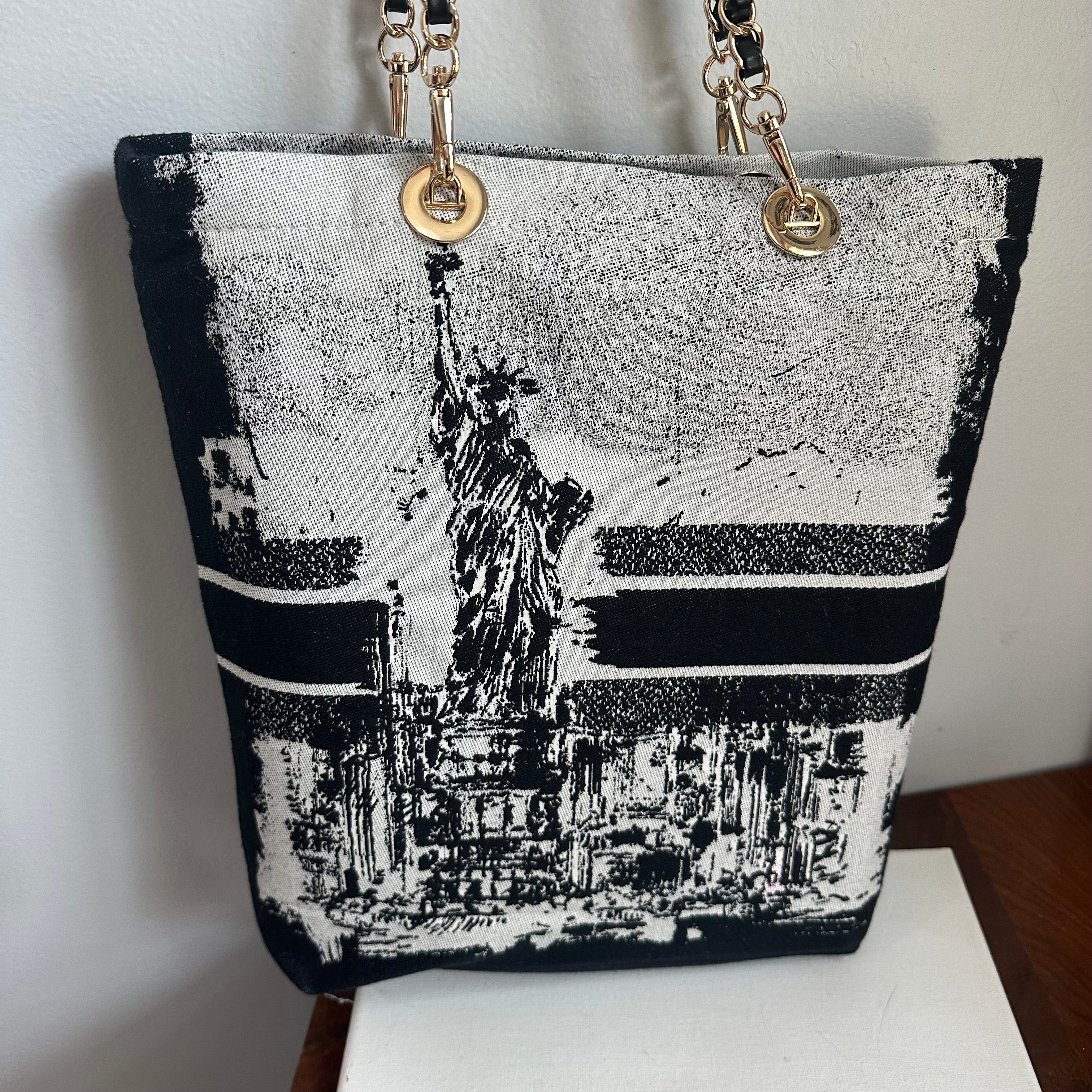 The Tote Bag - Dior Canvas with Paris/Statue of Liberty