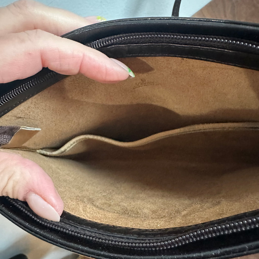 The Junco Crossbody - Vintage Loewe Anagram in Black Leather