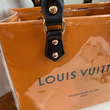 The Smaller Tote Bag - Classic Orange LV with Black Handles (9x7x5)