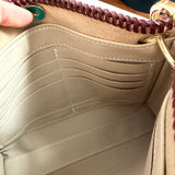 The Swan Crossbody - Vintage LV Monogram in Burgundy