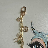 Upcycled LV Bag Charm Set in Lucky Green