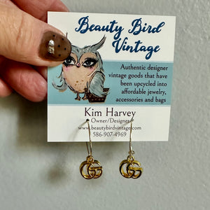 Upcycled Gold Gucci GG Earrings