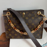 The Swan Crossbody - Vintage Monogram LV in Chocolate Brown