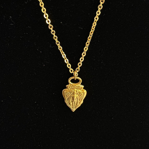 Gucci GG Zipper Pull on Gold-Filled Link Necklace