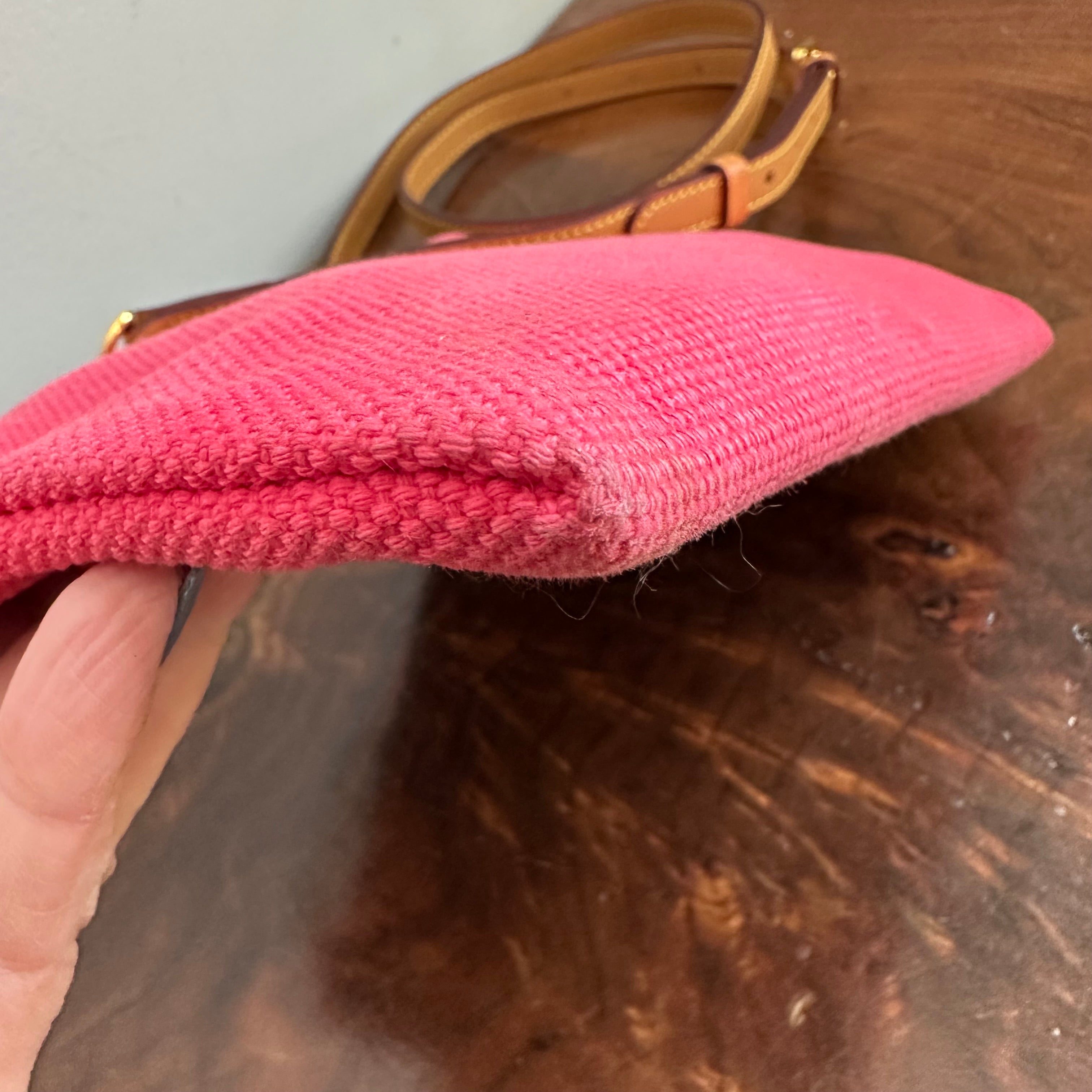 The Junco Crossbody - Vintage LV Canvas in Pink