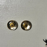 Upcycled Dior Gold Button Earring Studs