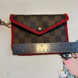 The Falcon Mini Shoulder Bag/Wristlet - Vintage LV Damier in Red