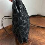 The Peacock Crossbody - Vintage Suede GG in Black