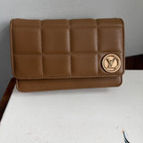 Button Bag - Tan Phone Crossbody with LV Button