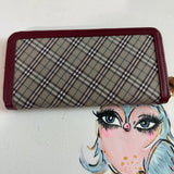 Burberry Blue Label Nova Check Zip-Around Long Wallet