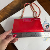 The Junco Shoulder Bag - Upcycled LV Vernis in Rose Pop