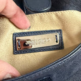 The Peacock Crossbody - Vintage Suede Jimmy Choo in Navy