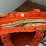 The Crossbody Tote Bag - Raffia Dior in Red/Orange