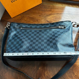 The Peacock Messenger/Laptop Bag in Cobalt Damier
