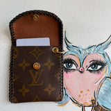 The Cardinal - Monogram LV Card Holder/Keychain in Brown