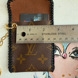 The Cardinal - Monogram LV Card Holder/Keychain in Black