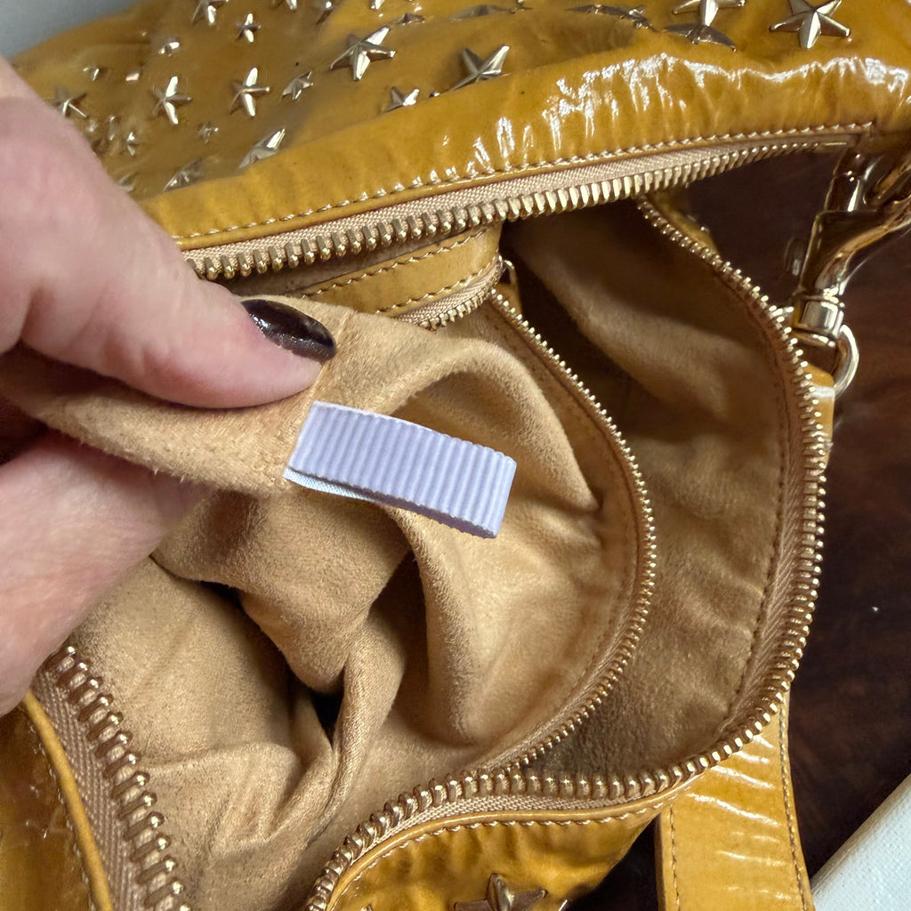 The Peacock Hobo - Vintage Jimmy Choo Star Stud Sky Bag in Golden