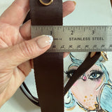 Brown Canvas Crossbody Strap with Vachetta Ends