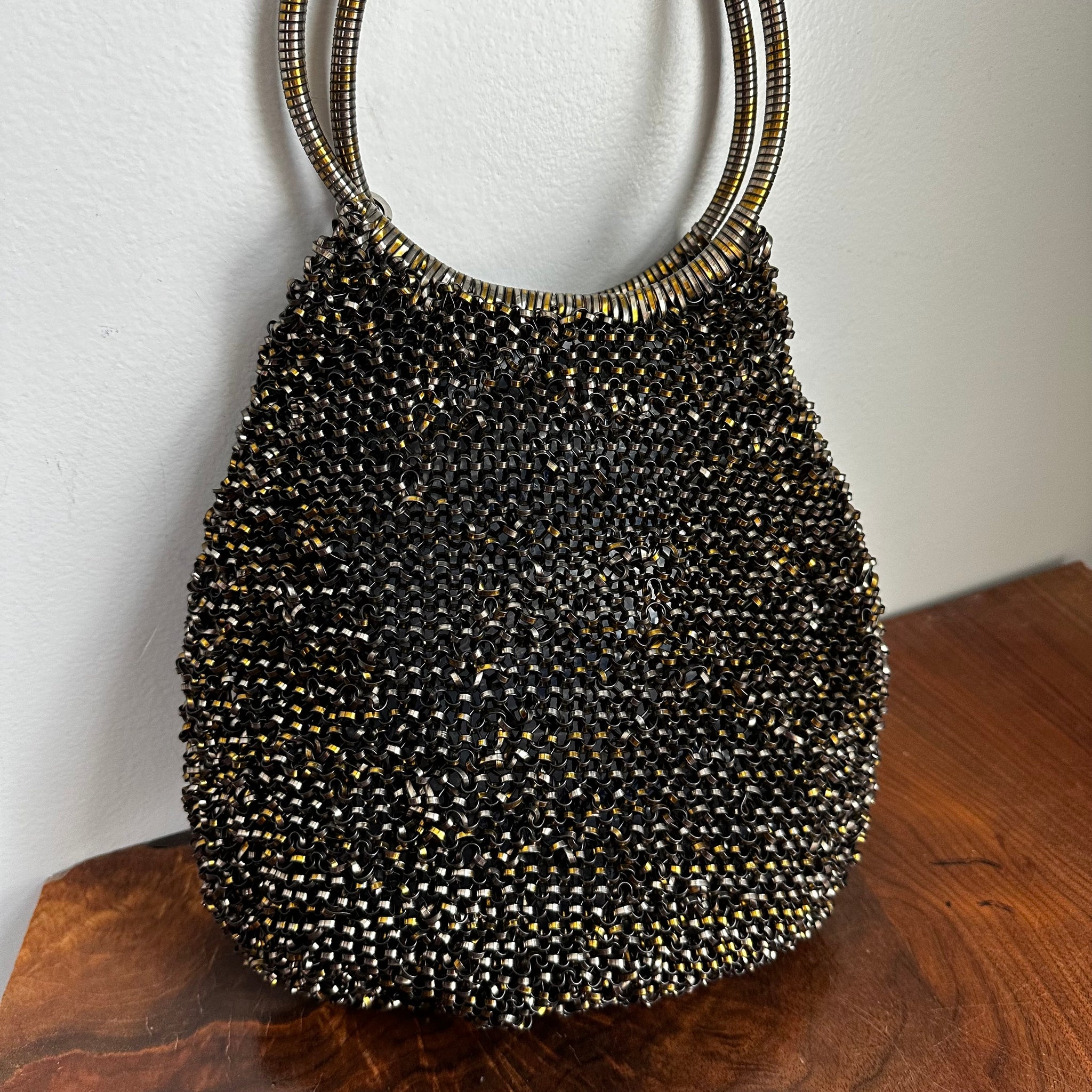 Anteprima Wirebag Standard Tote in Black, Silver and Gold – Beauty