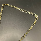 Repurposed LV Key Pendant with Blingy Heart Charm Necklace