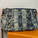 The Mini Falcon - Vintage LV in Blue Denim