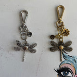 Dragonfly Bag Charm with Gucci or LV Rivets
