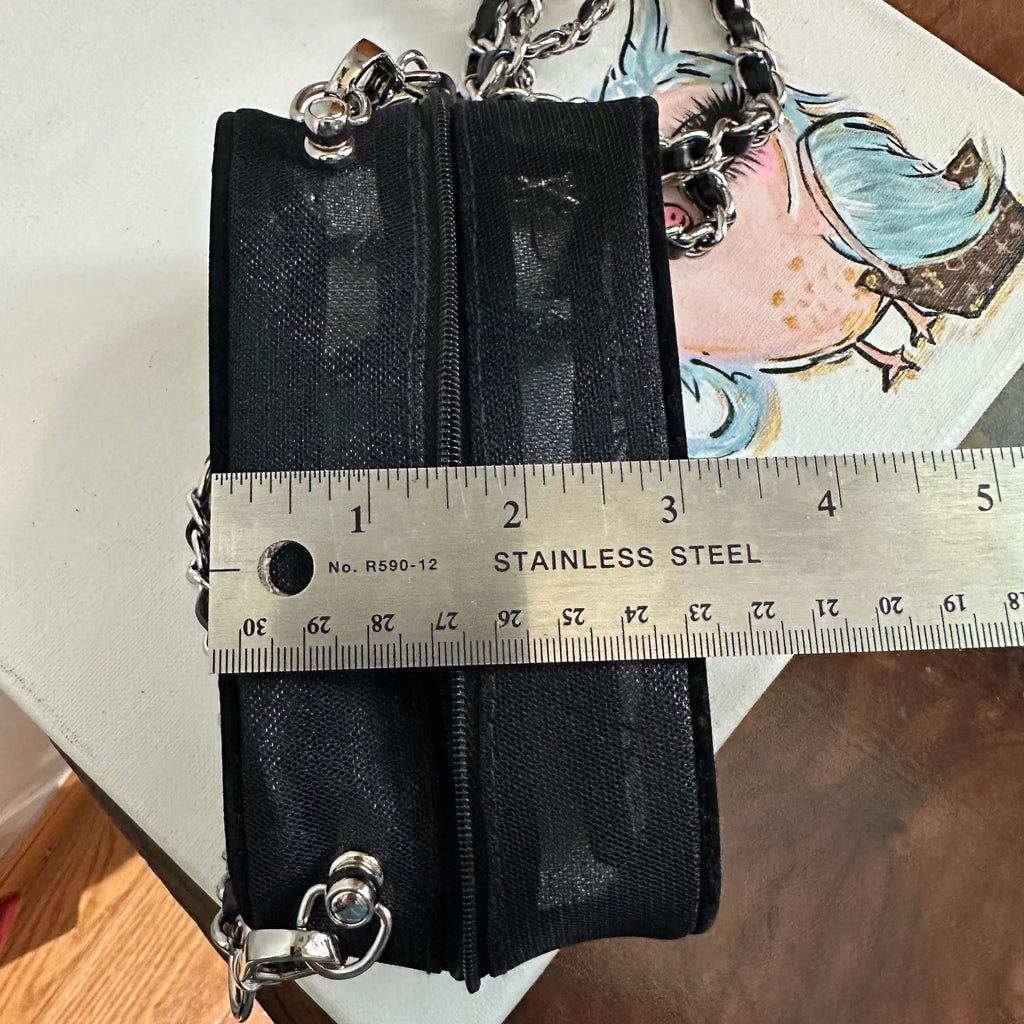 The Junco Crossbody Bag - Dior in Black Mesh