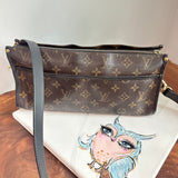 The East/West Crossbody - Vintage Monogram in Black