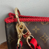 The Swan Crossbody - Vintage LV Monogram in Red