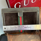 The Junco - Brown Suede Vintage Gucci GG Crossbody (larger)