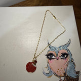 Large Red Christmas LV Trunks & Bags with Gold-Filled Necklace