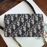 The Junco Crossbody - Dior Trotter Canvas in Navy (with TWO straps!)