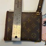 The Junco Wristlet Wallet - Upcycled LV Monogram