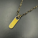 Louis Vuitton Zipper Pull on Gold-Filled Paperclip Chain