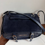 The Peacock Crossbody - Vintage Suede Jimmy Choo in Navy