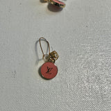 Pale Pink LV Earrings - Long Swarovski Bling