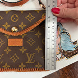 The Falcon Crossbody - Vintage Monogram in Light Tan